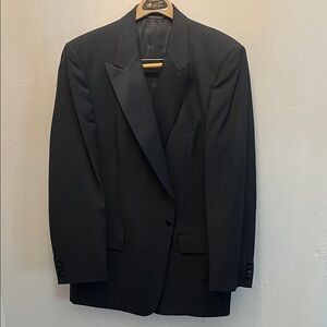 Dior Black Single-Button Blazer with Matching Tuxedo Pants